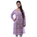 Ada Hand Embroidered Large Mauve Cotton Lucknow Chikankari Long Kurti